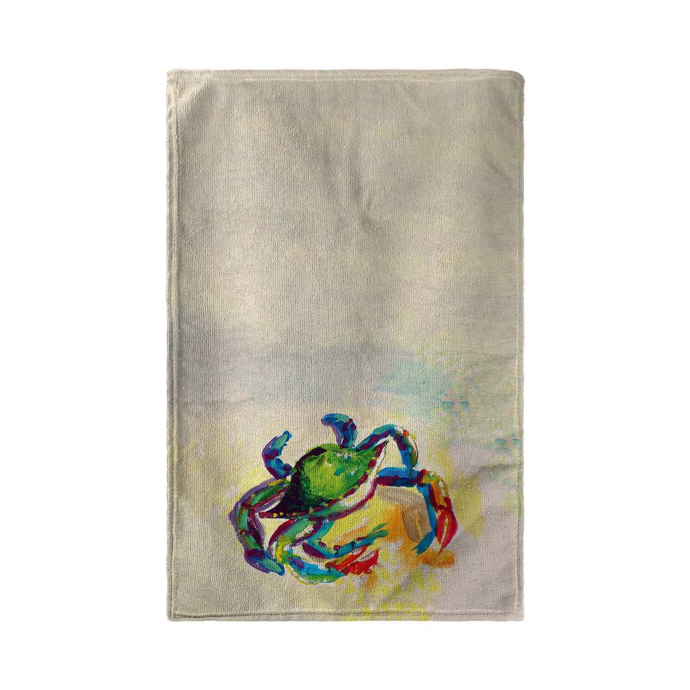 Teal Crab Beach Towel. Picture 1