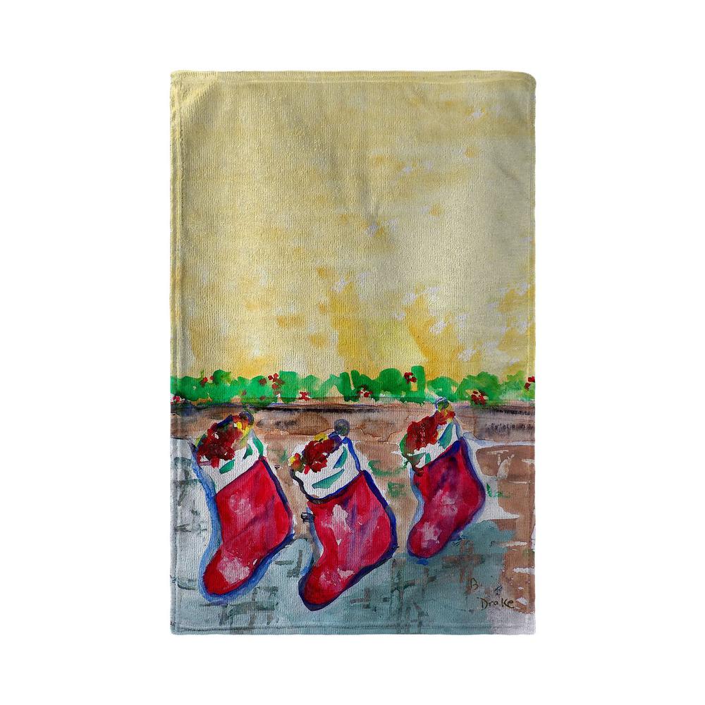 Christmas Stockings Beach Towel. Picture 1