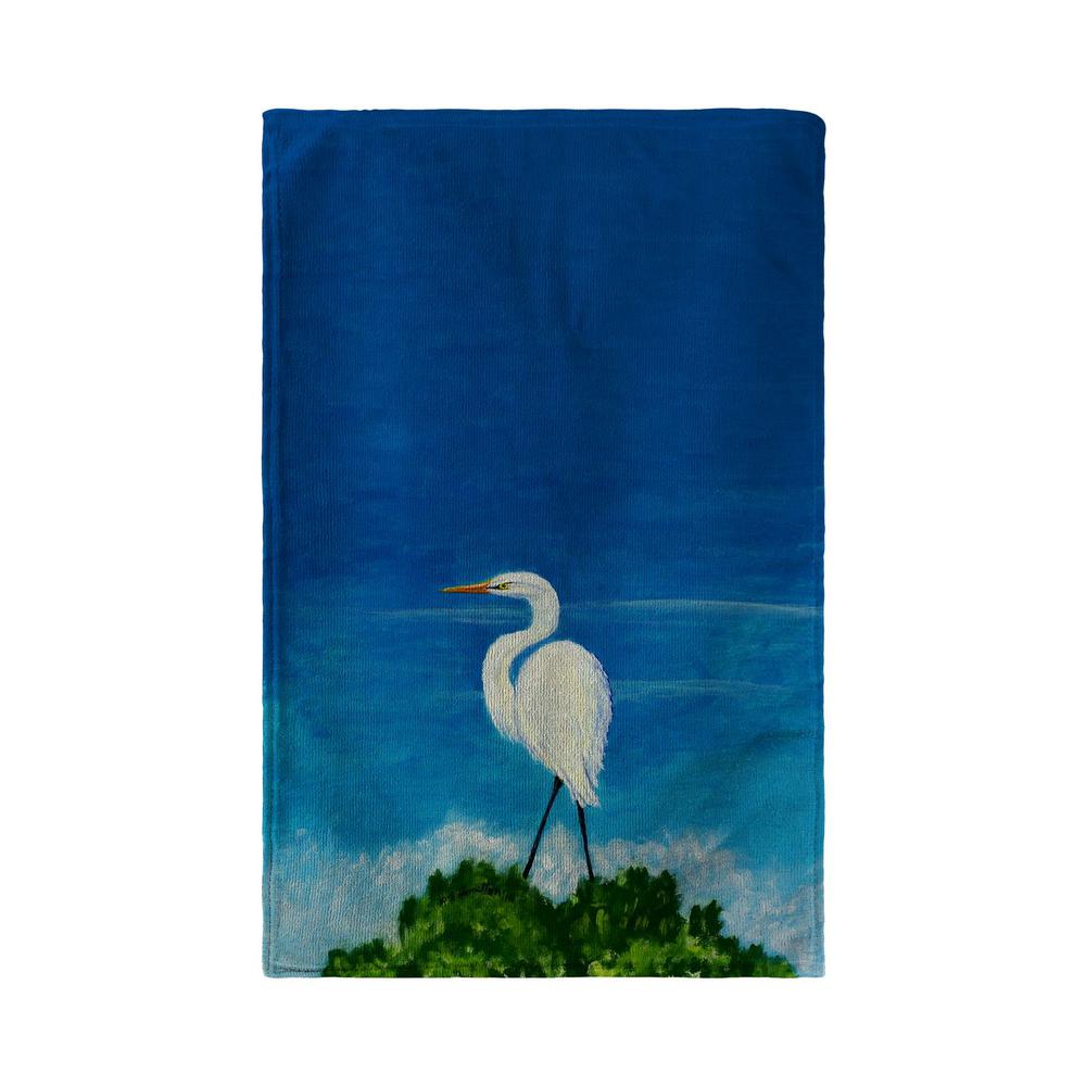 Great Egret Beach Towel. Picture 1