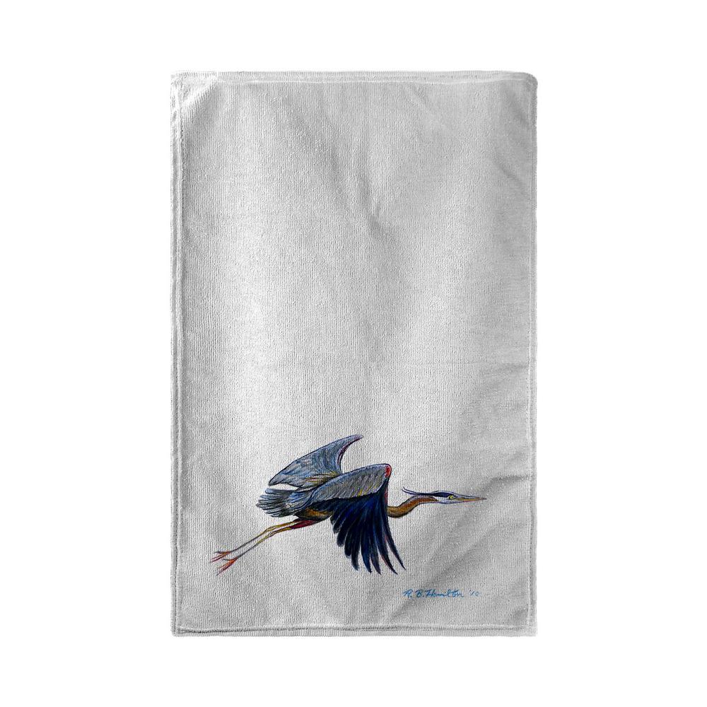 Eddie's Blue Heron Beach Towel. Picture 1