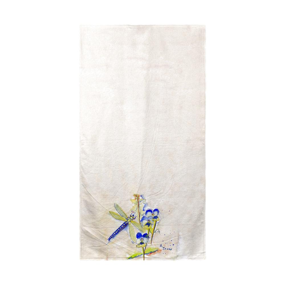 Blue Dragonfly Beach Towel. Picture 1