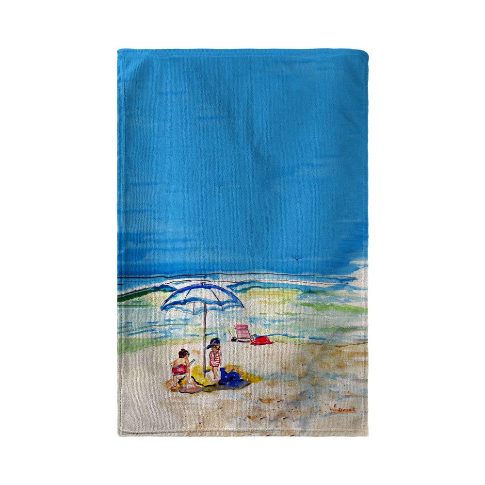 Playing On The Beach Beach Towel. Picture 1