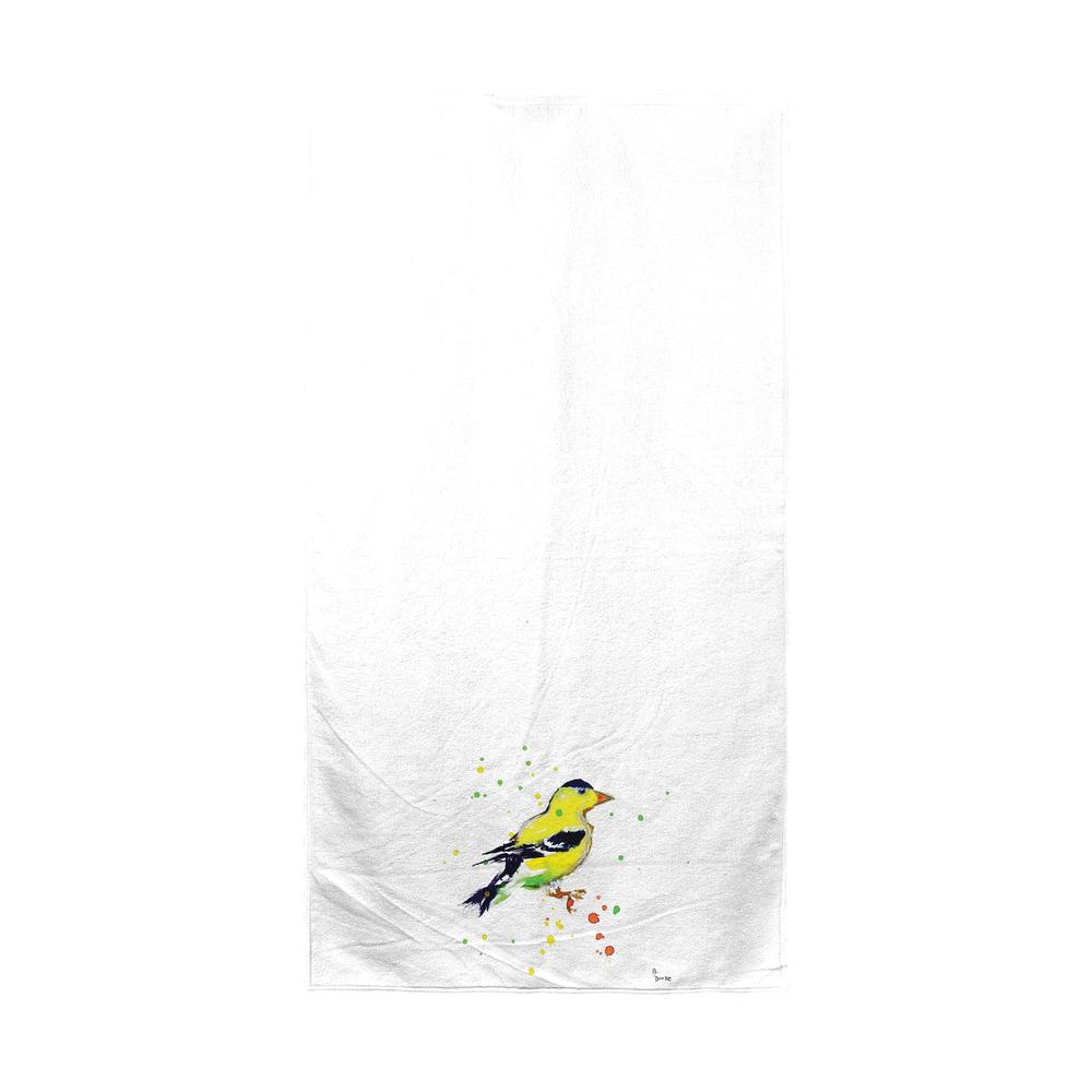 Betsy's Goldfinch - Beach Towel. Picture 1