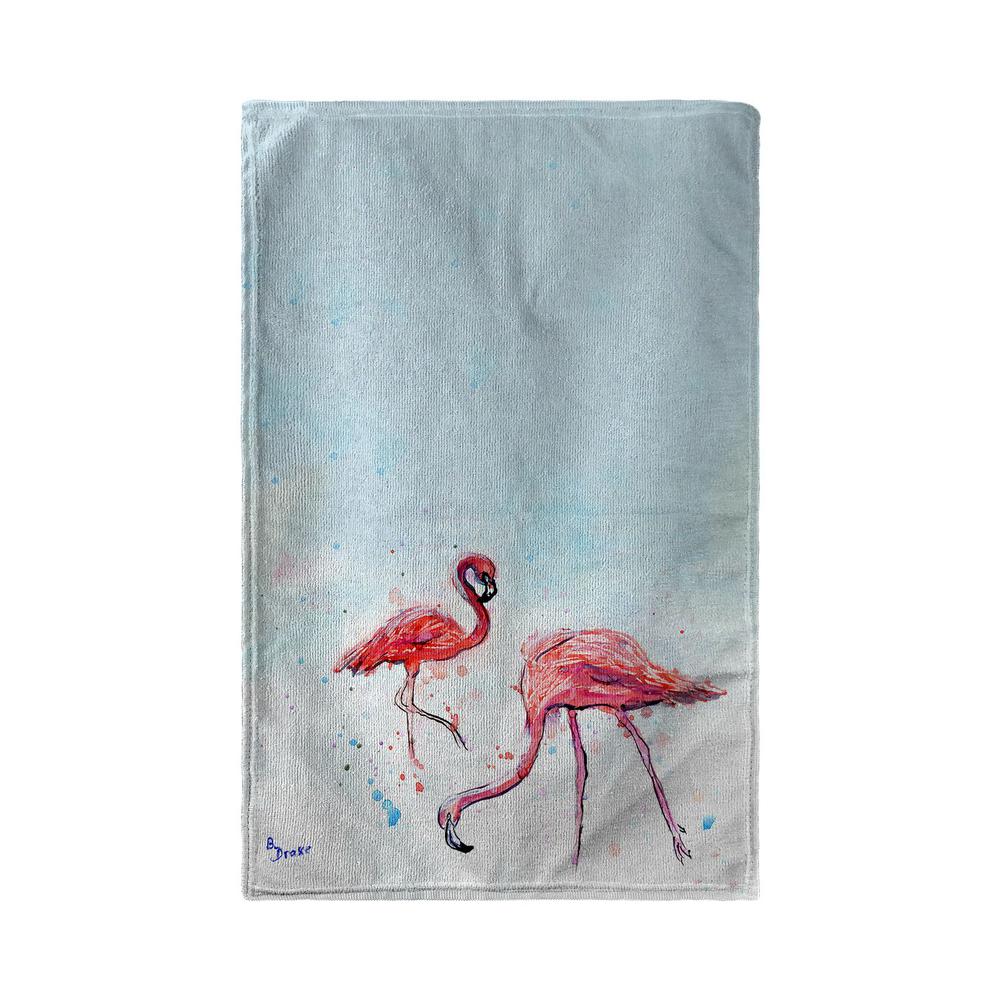 Funky Flamingos Beach Towel. Picture 1