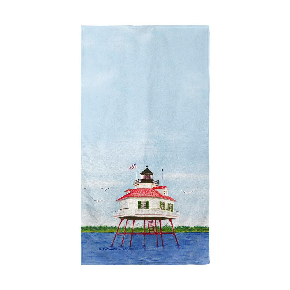 Drum Point Lighthouse Beach Towel. Picture 1