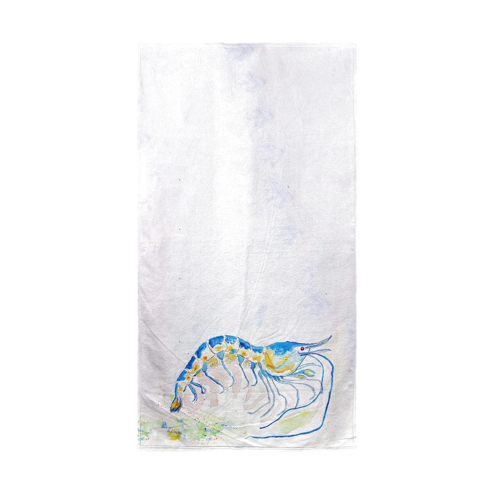 Blue Shrimp Beach Towel. Picture 1