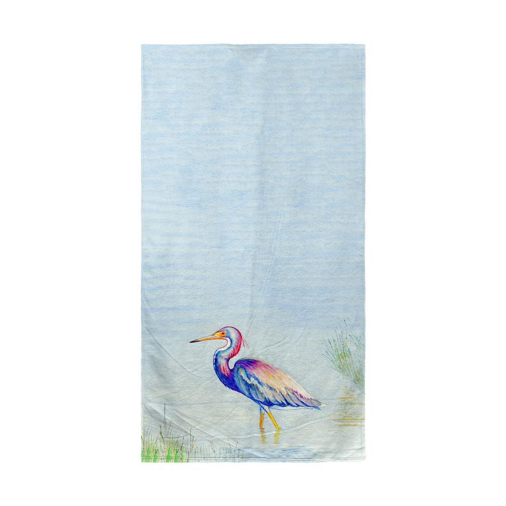 Tri-Colored Heron Beach Towel. Picture 1