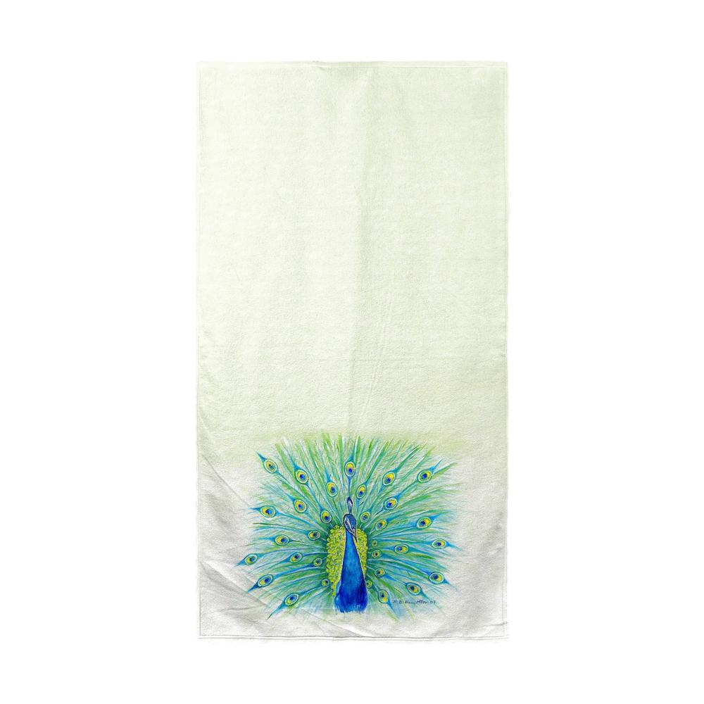 Peacock Beach Towel. Picture 1