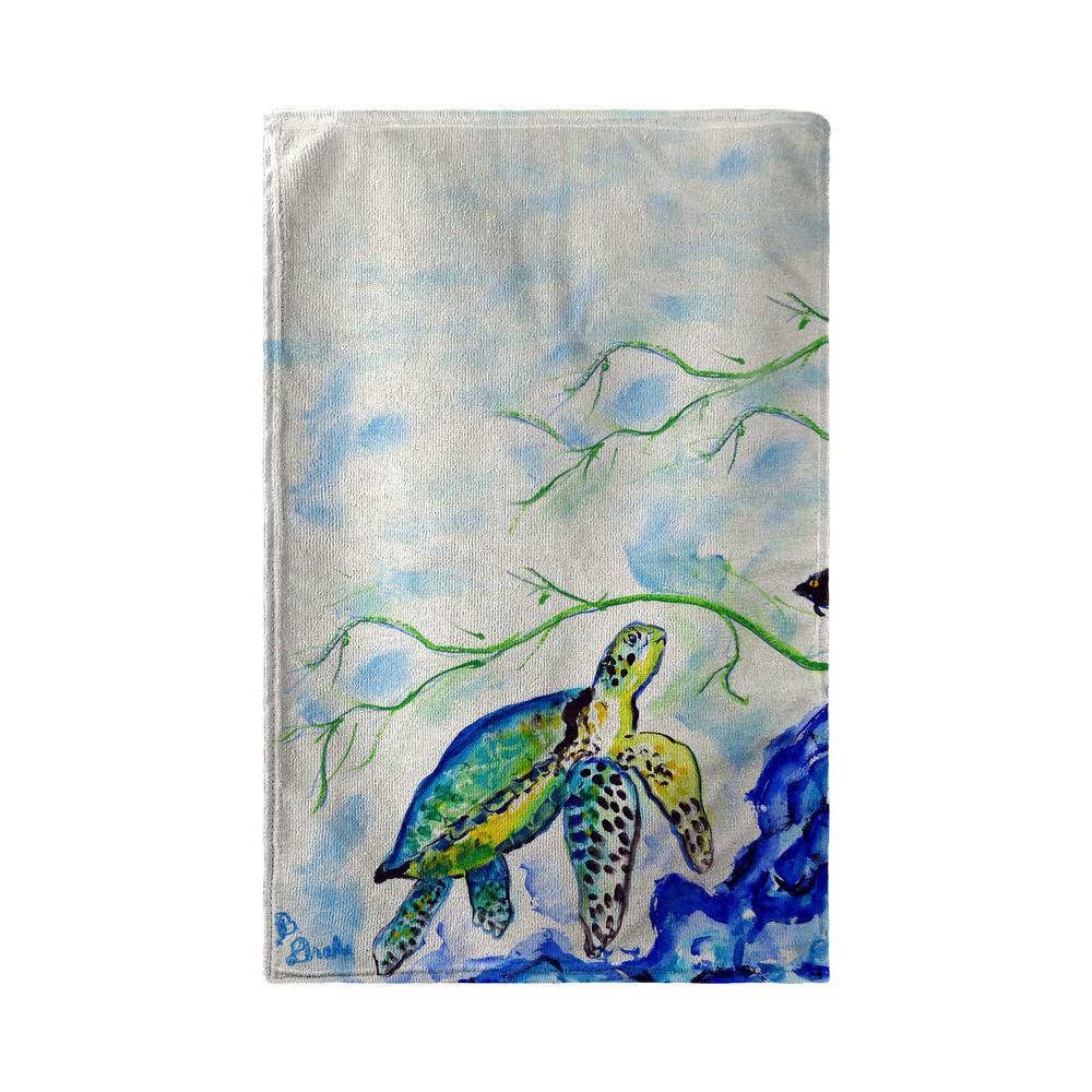 Yellow Sea Turtle Beach Towel. Picture 1