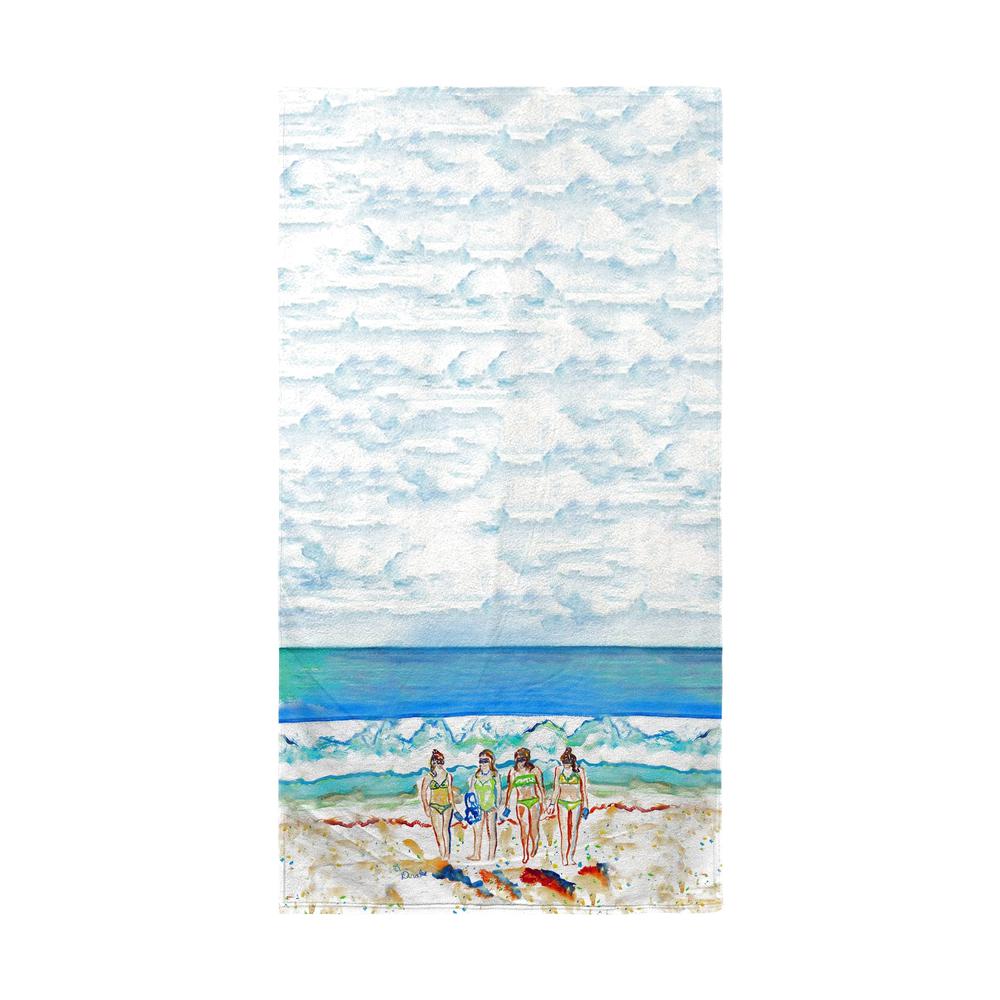 The Girls Walking Beach Towel. Picture 1