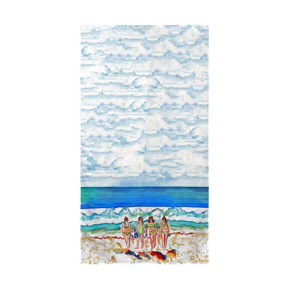 The Girls Walking - Beach Towel. Picture 1