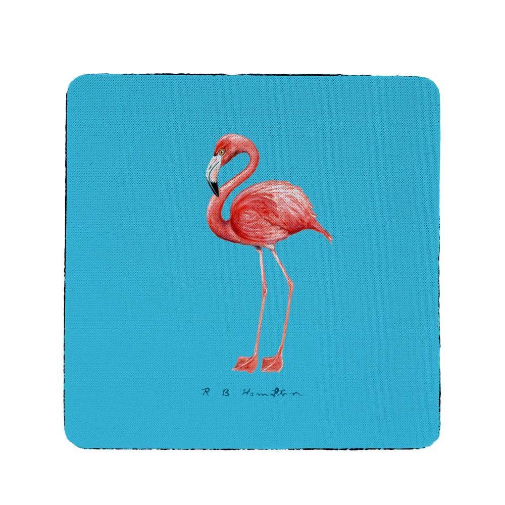Flamingos - Turquoise Coaster Set of 4. Picture 1