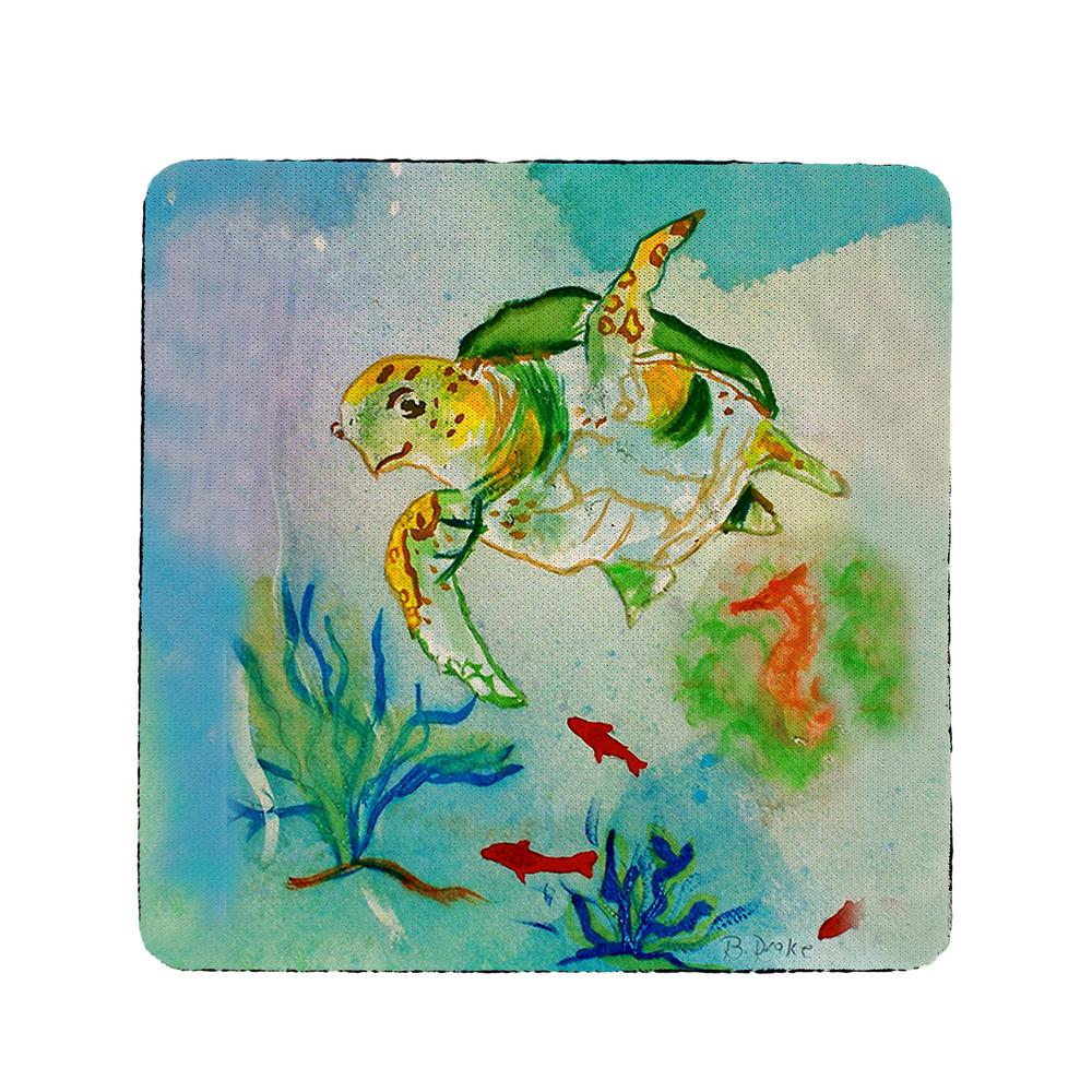 Betsy's Sea Turtle Coaster Set of 4. Picture 1
