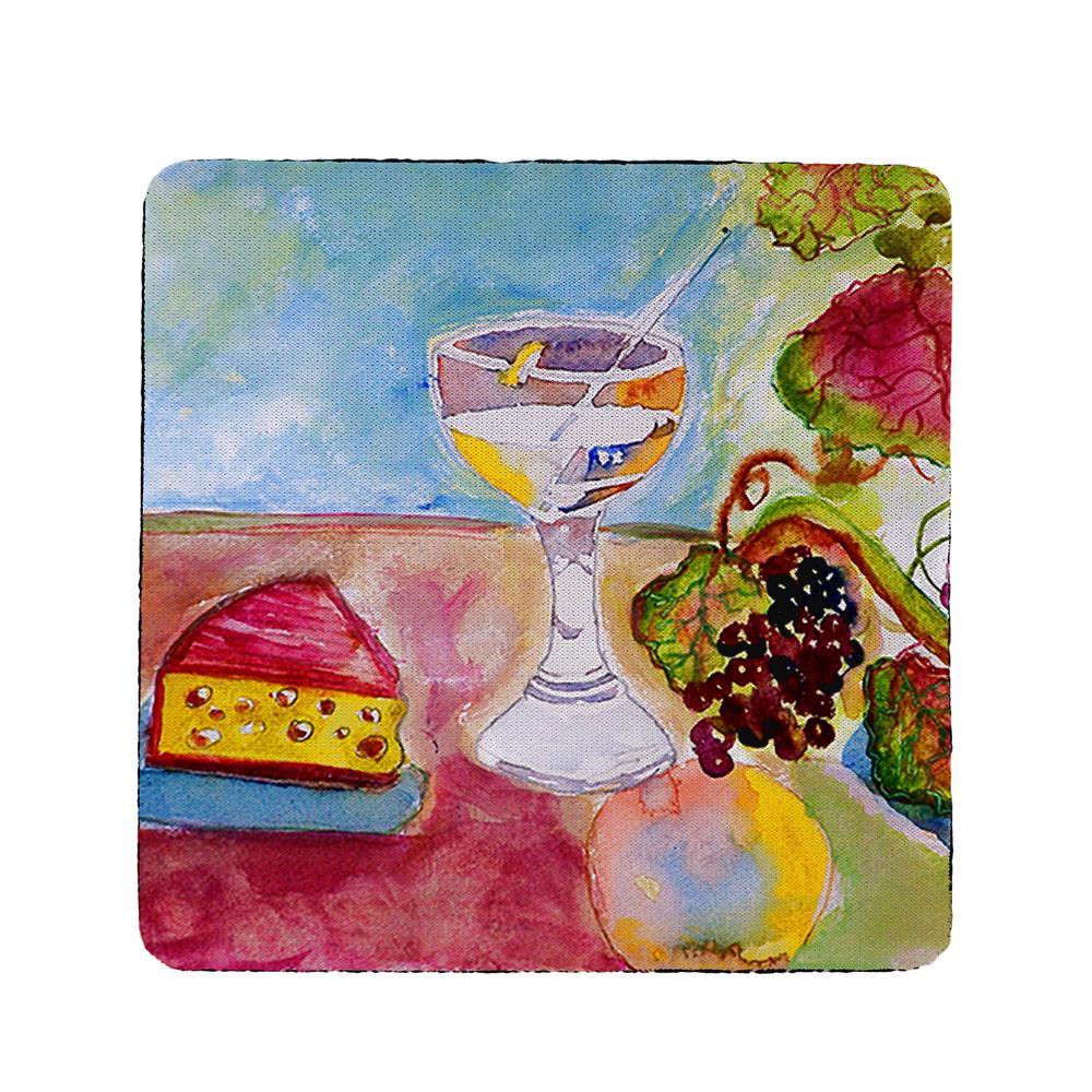 Wine & Cheese Coaster Set of 4. Picture 1