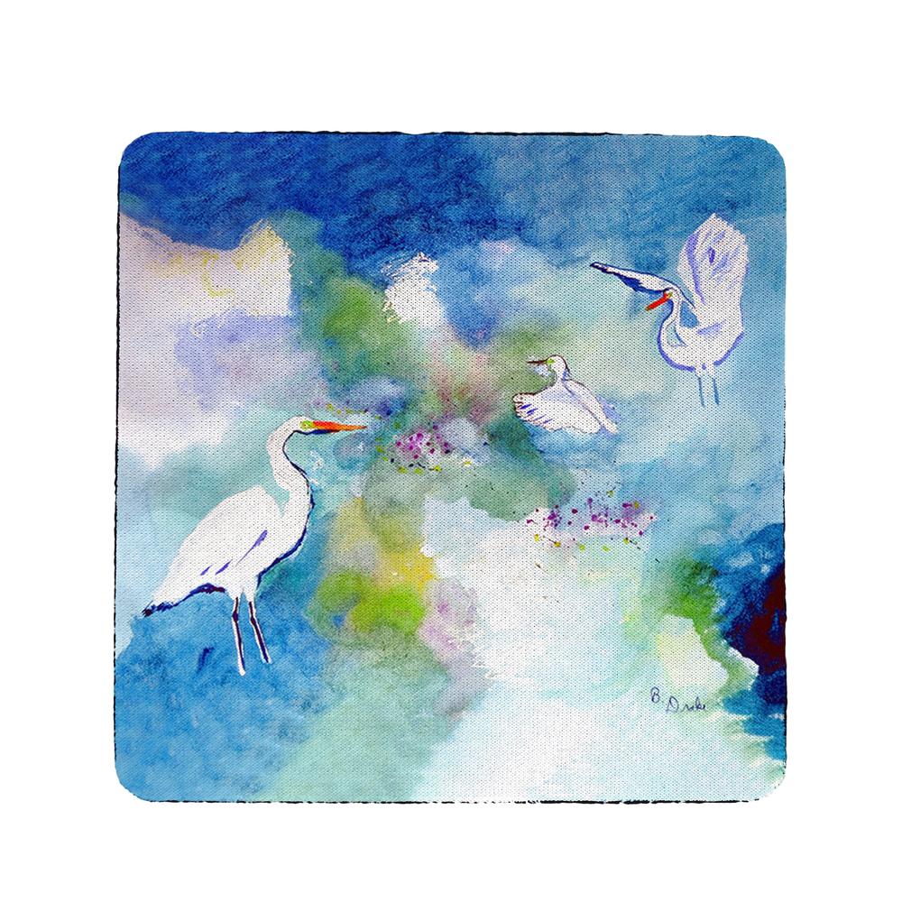 Three Egrets Coaster Set of 4. Picture 1