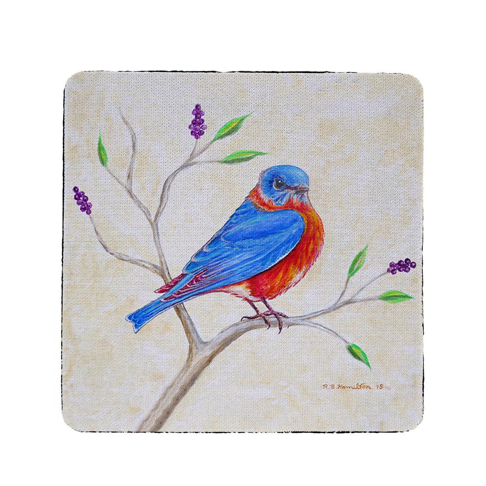Dick's Blue Bird Coaster Set of 4. Picture 1