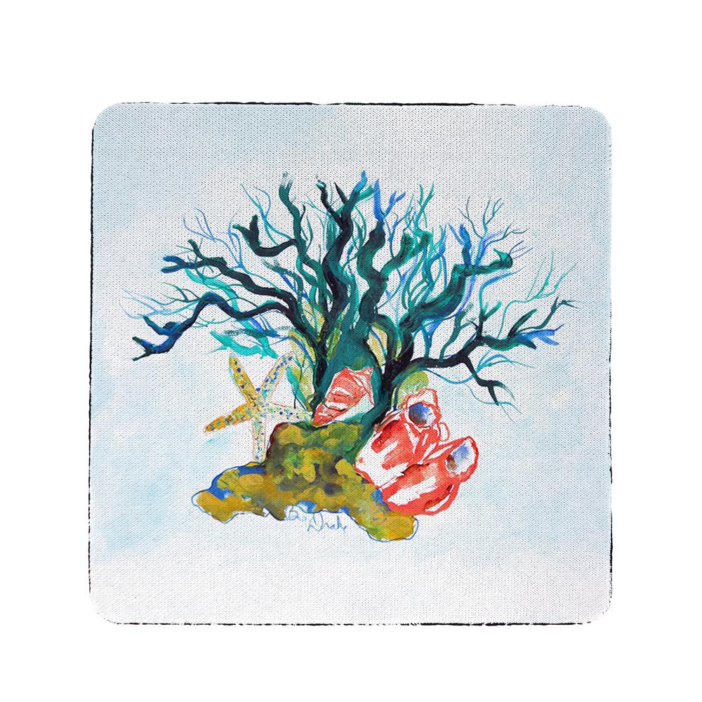 Starfish Coral Shells Coaster Set of 4. Picture 1