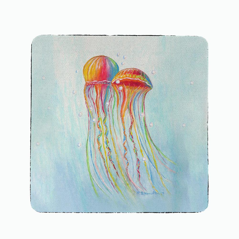 Colorful Jellyfish Coaster Set of 4. Picture 1