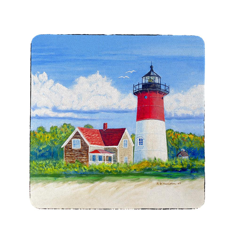 Nauset Lighthouse, Cape Cod, MA Coaster Set of 4. Picture 1