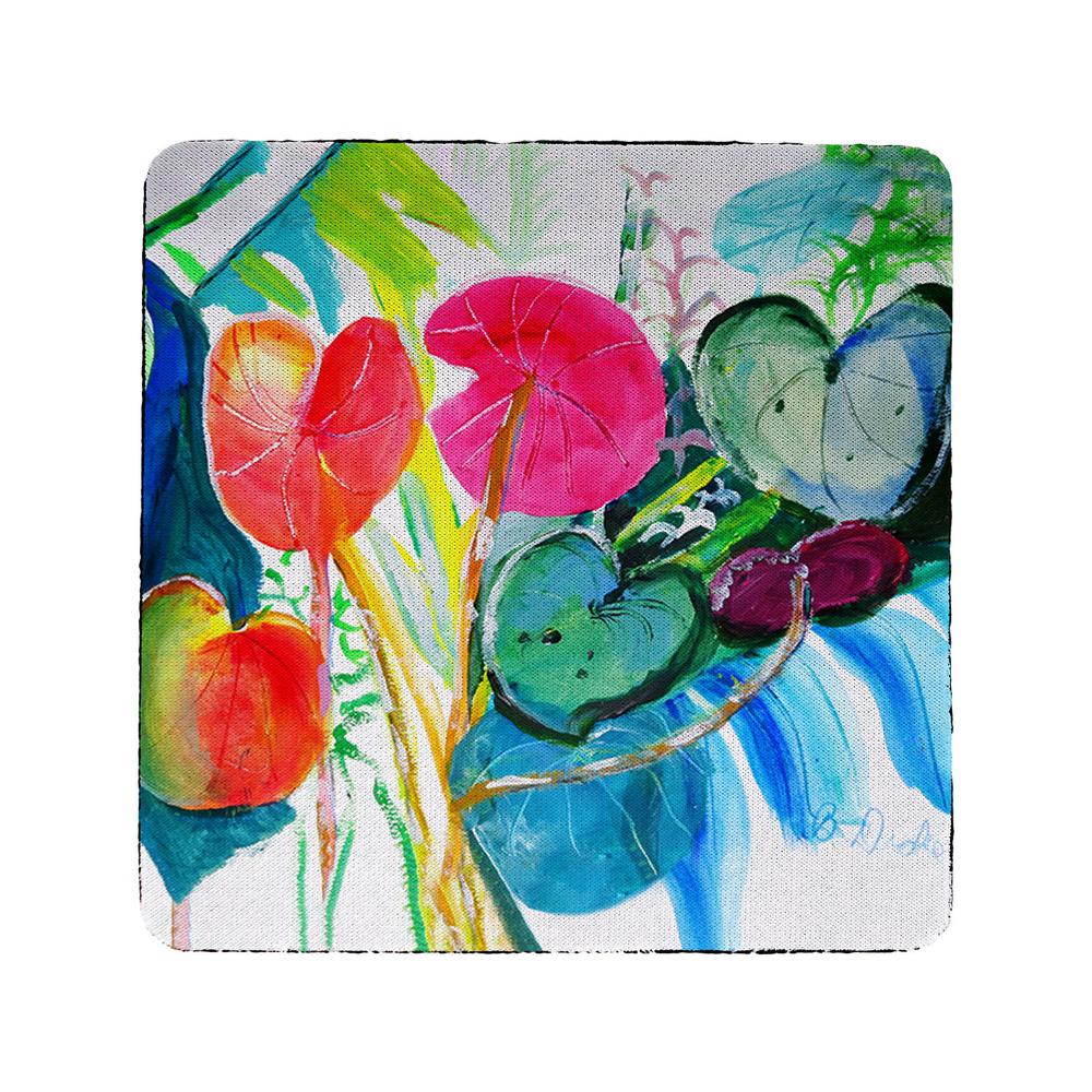 Cyclamen Plant Coaster Set of 4. Picture 1