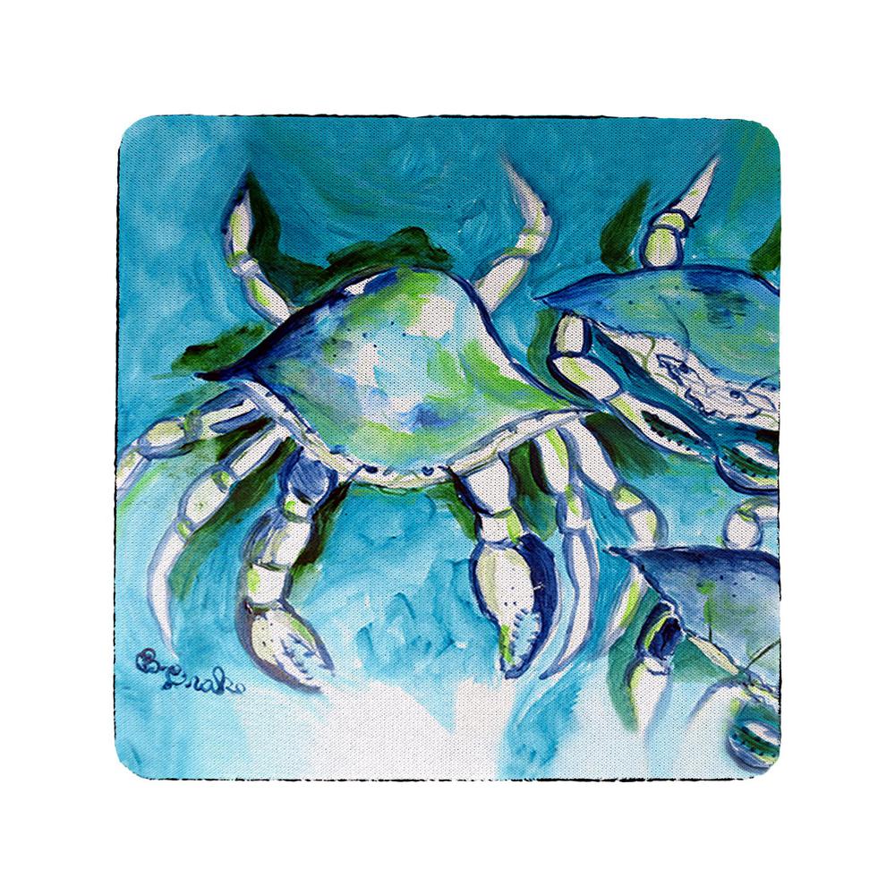 White Crabs Coaster Set of 4. Picture 1