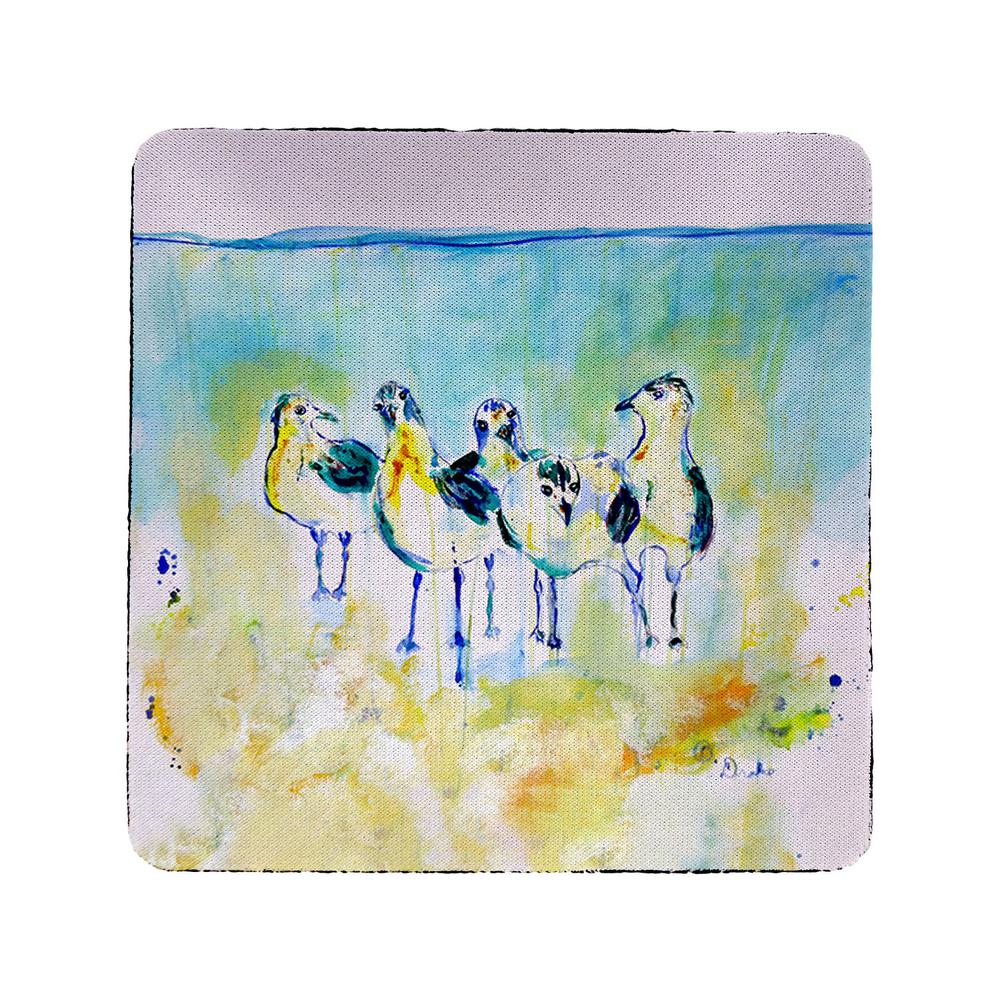 Abstract Gulls II Coaster Set of 4. Picture 1