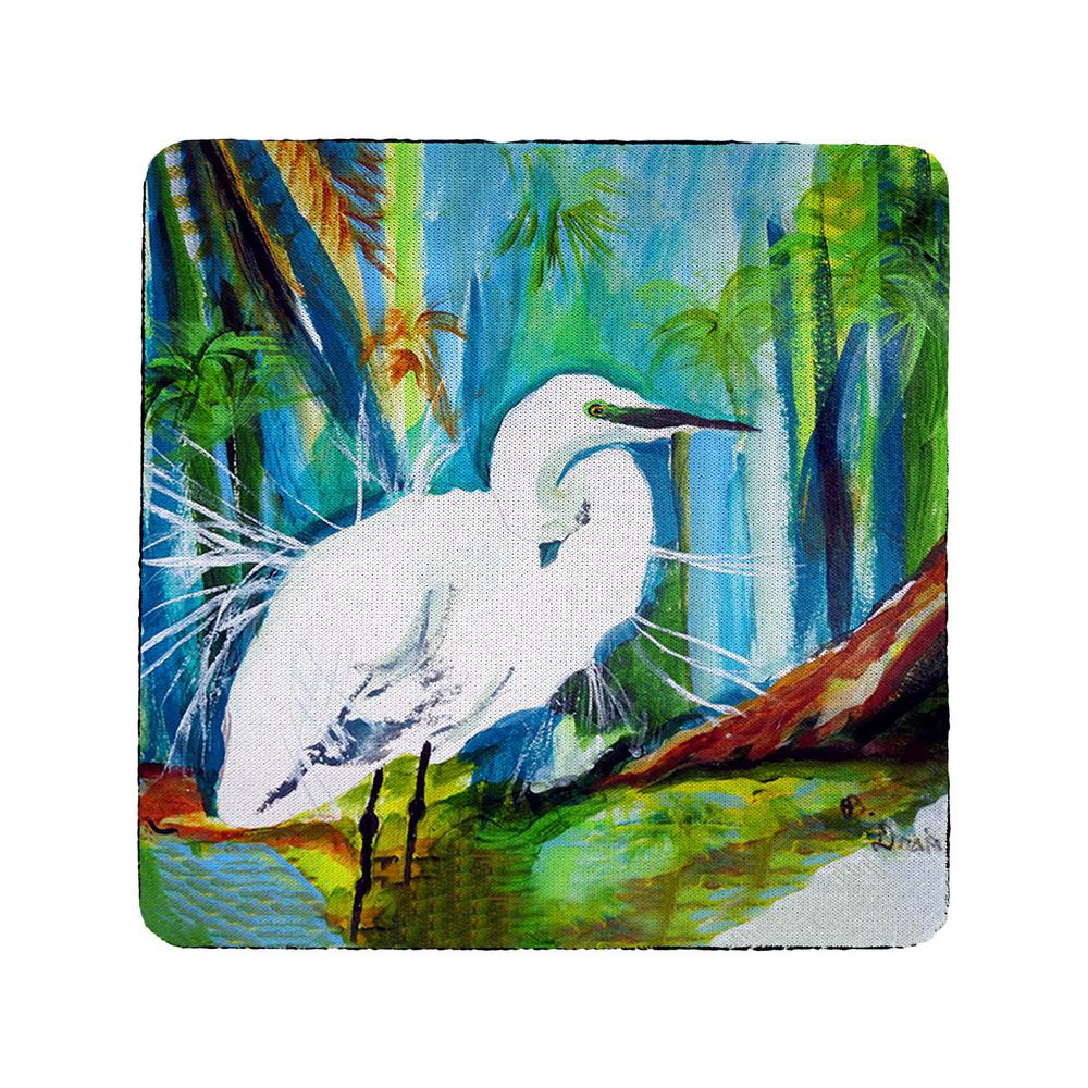 Acrylic Egret Coaster Set of 4. Picture 1