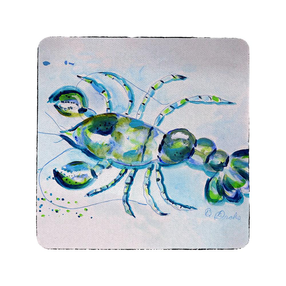 Blue Crayfish Coaster Set of 4. Picture 1