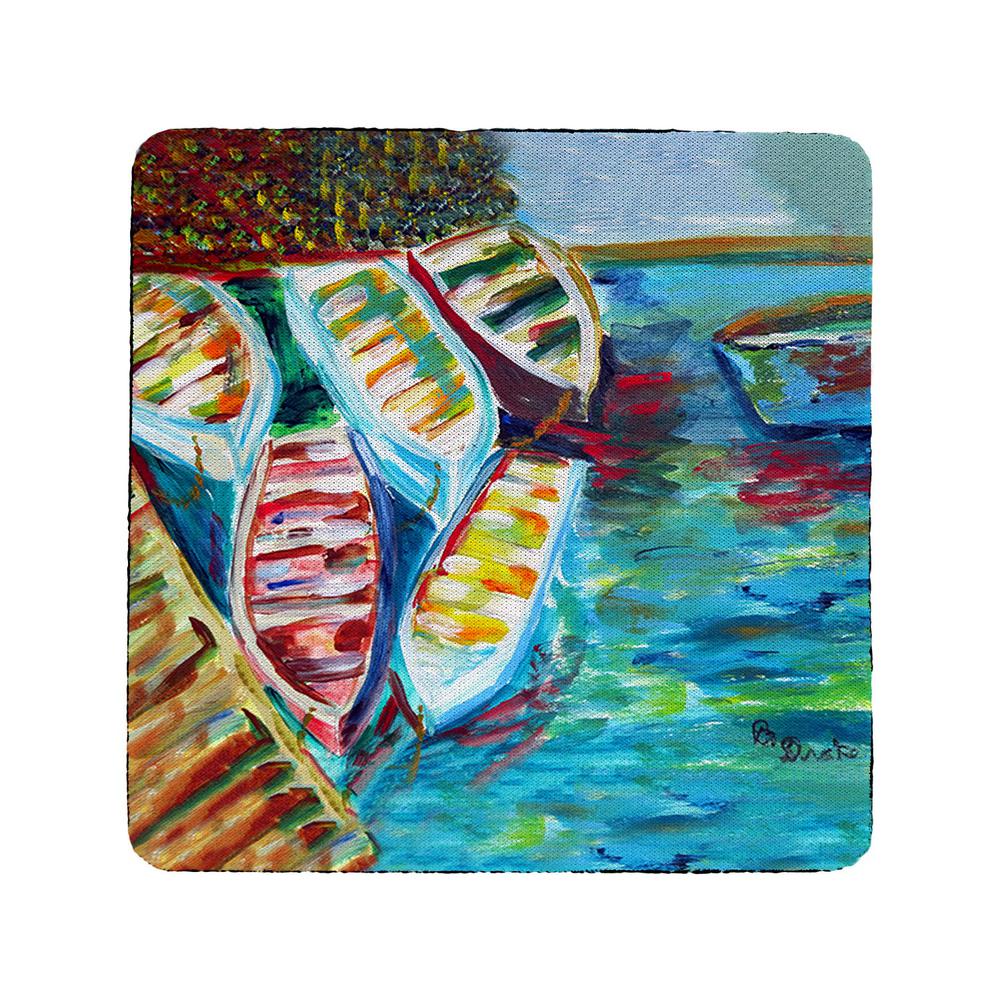 Six Rowboats Coaster Set of 4. Picture 1
