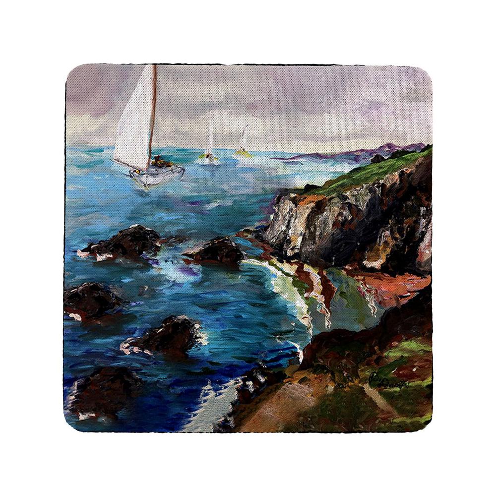 Sailing the Cliffs Coaster Set of 4. Picture 1