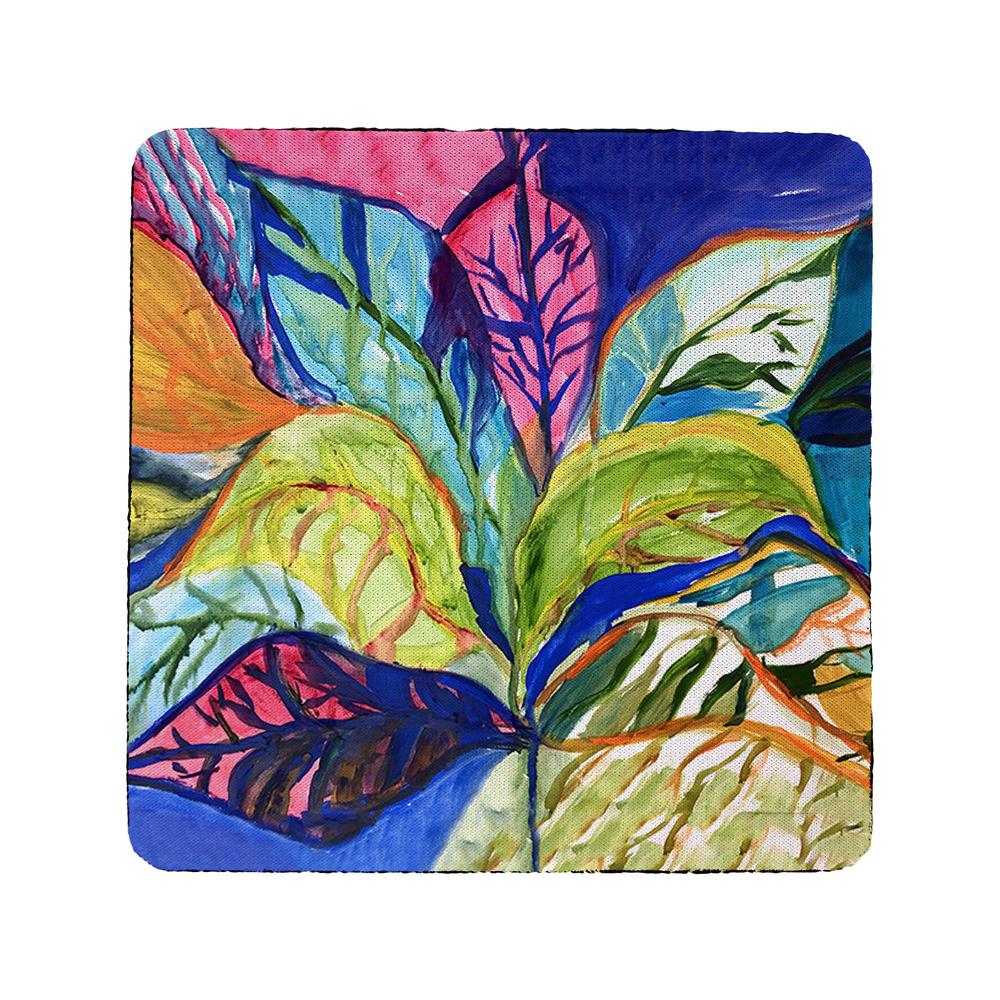 Summer Leaves Coaster Set of 4. Picture 1