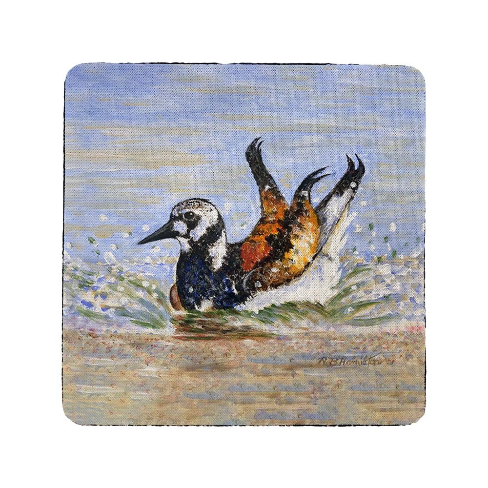 Beach Bird Bath Coaster Set of 4. Picture 1