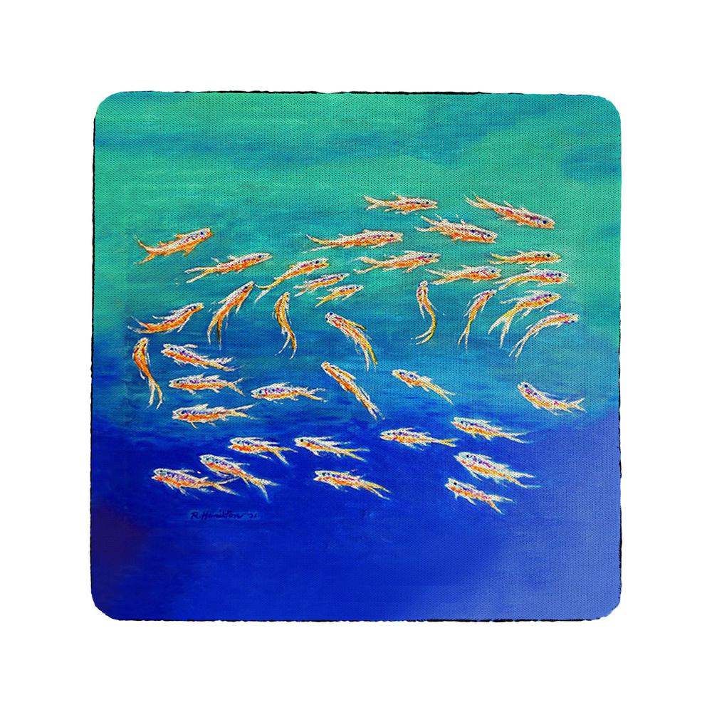 Schooling Fish Coaster Set of 4. Picture 1