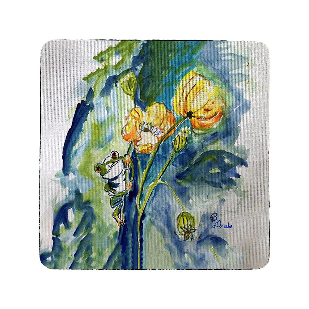 Frog & Flower Coaster Set of 4. Picture 1