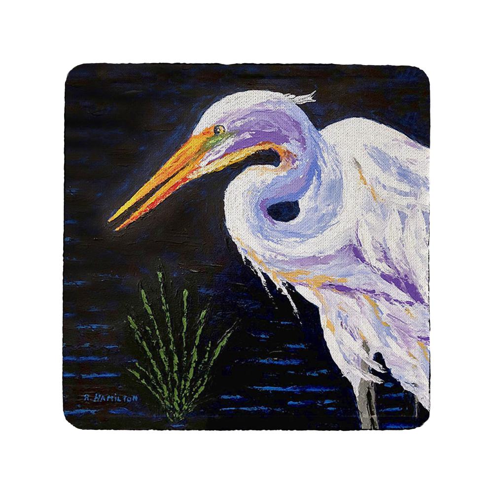 Palette Great Egret Coaster Set of 4. Picture 1