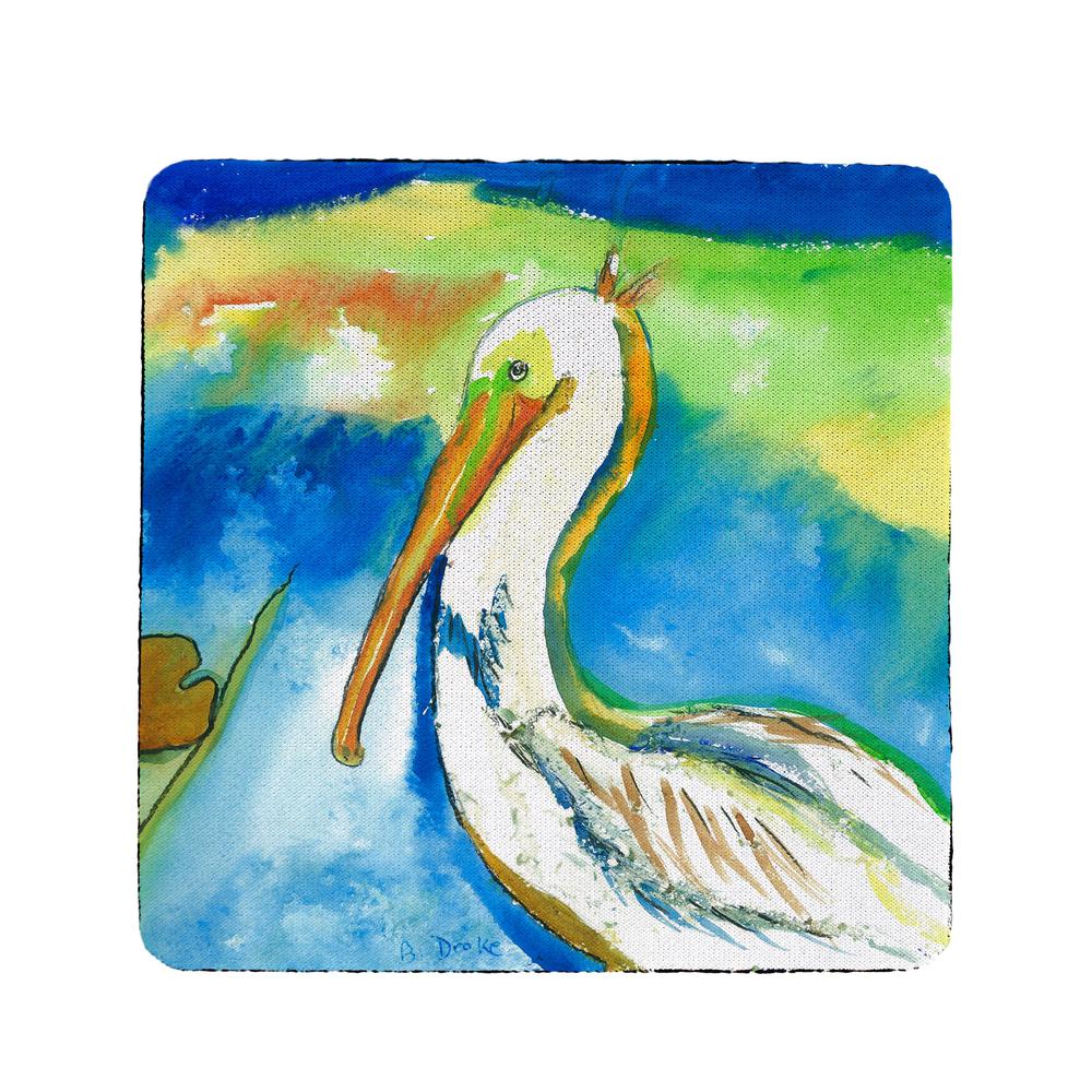 White Pelican Coaster Set of 4. Picture 1