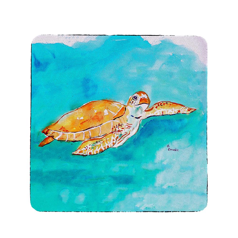 Brown Sea Turtle Coaster Set of 4. Picture 1