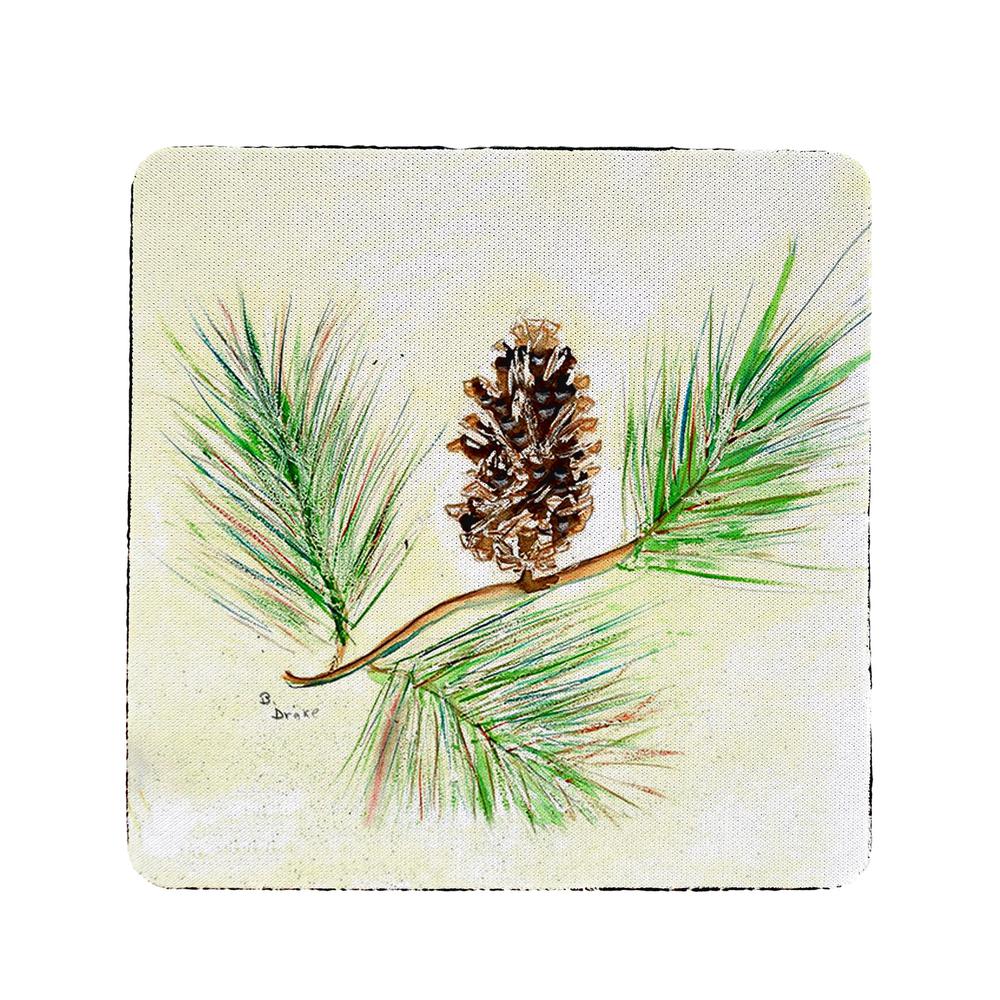 Betsy's Pine Cone Coaster Set of 4. Picture 1