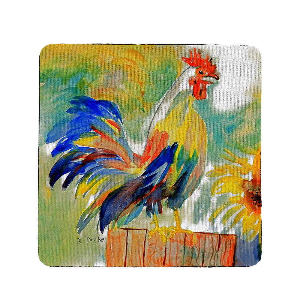 Betsy's Rooster Coaster Set of 4. Picture 1