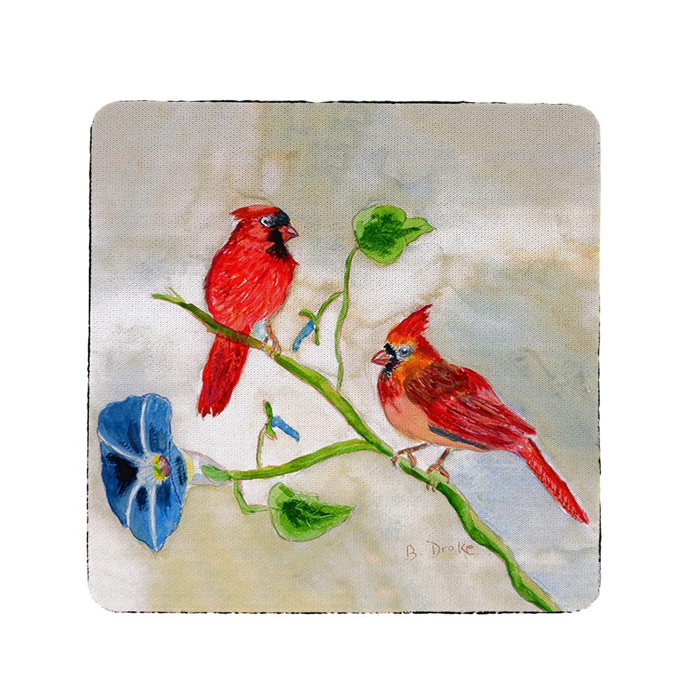 Betsy's Cardinals Coaster Set of 4. Picture 1