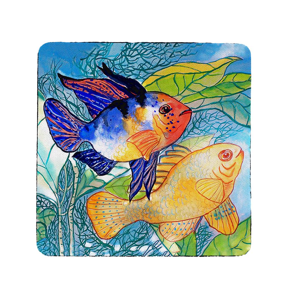 Betsy's Two Fish Coaster Set of 4. Picture 1