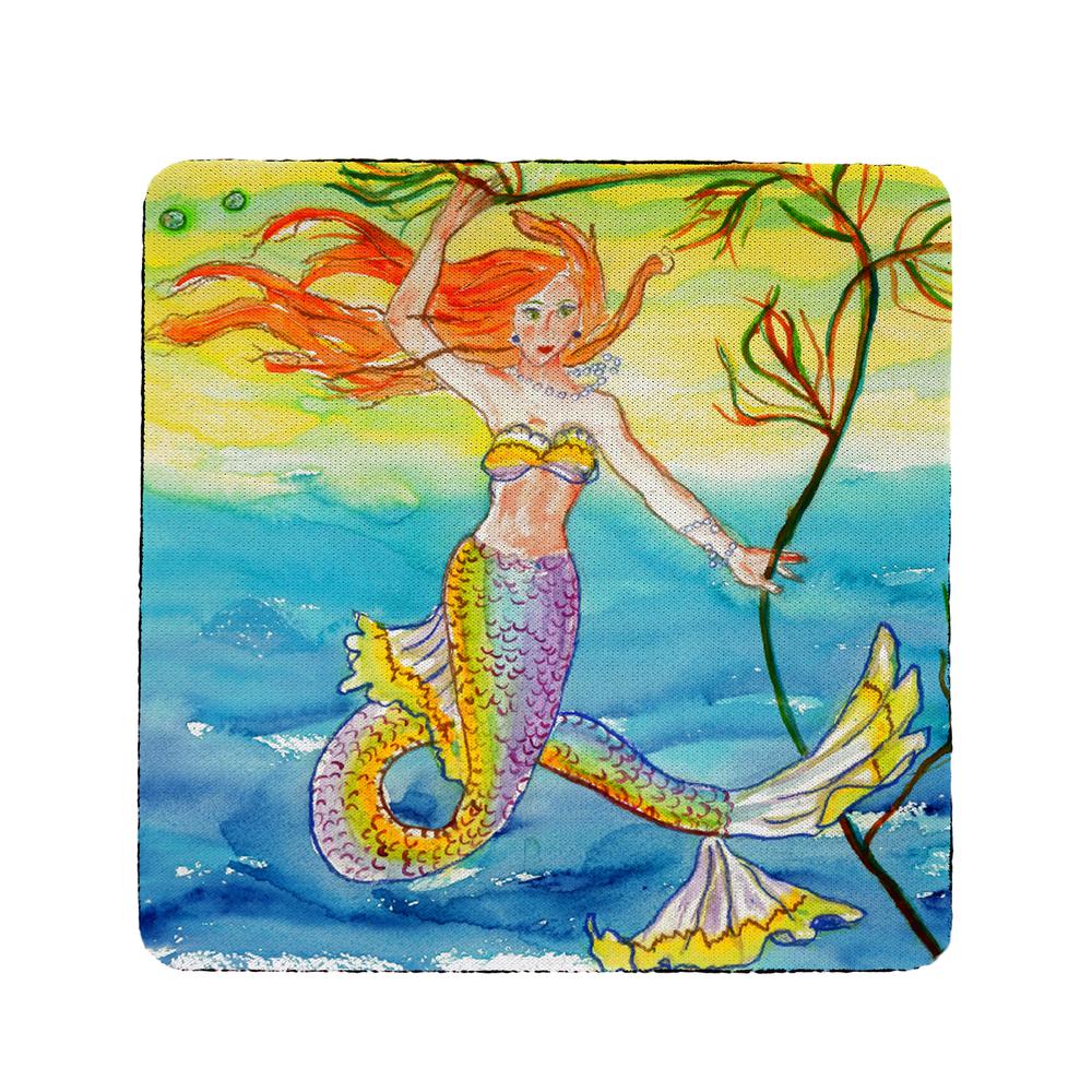 Betsy's Mermaid Coaster Set of 4. Picture 1