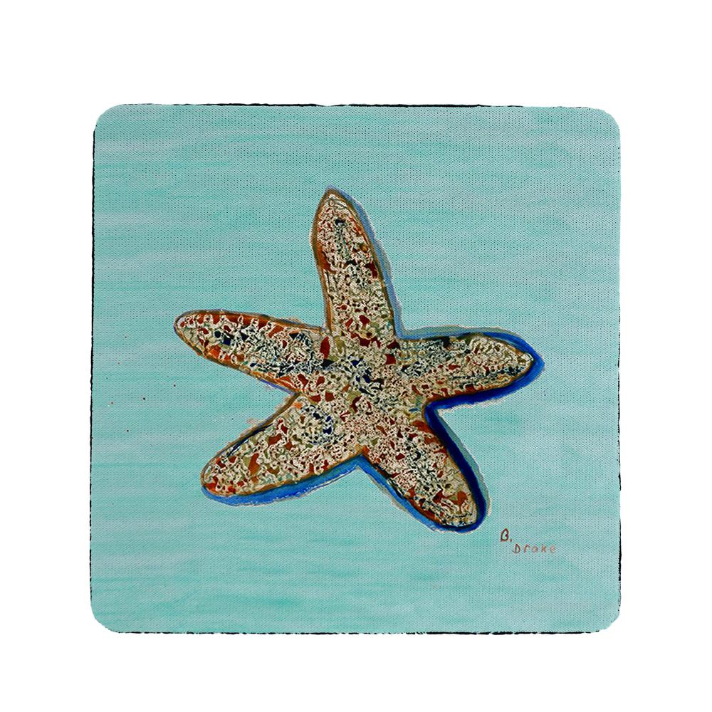 Aqua Starfish Coaster Set of 4. Picture 1