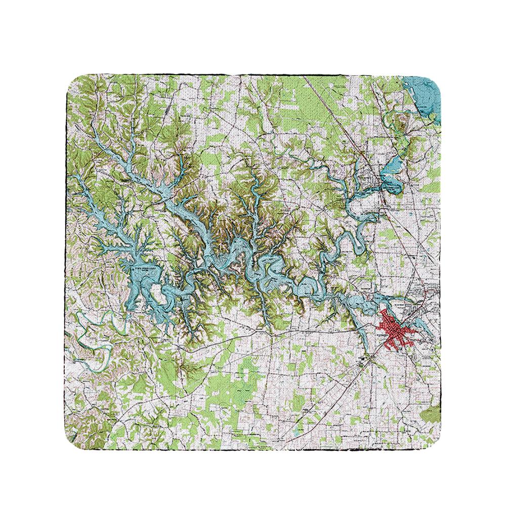 Tims Ford Lake, TN Nautical Map Coaster Set of 4. Picture 1