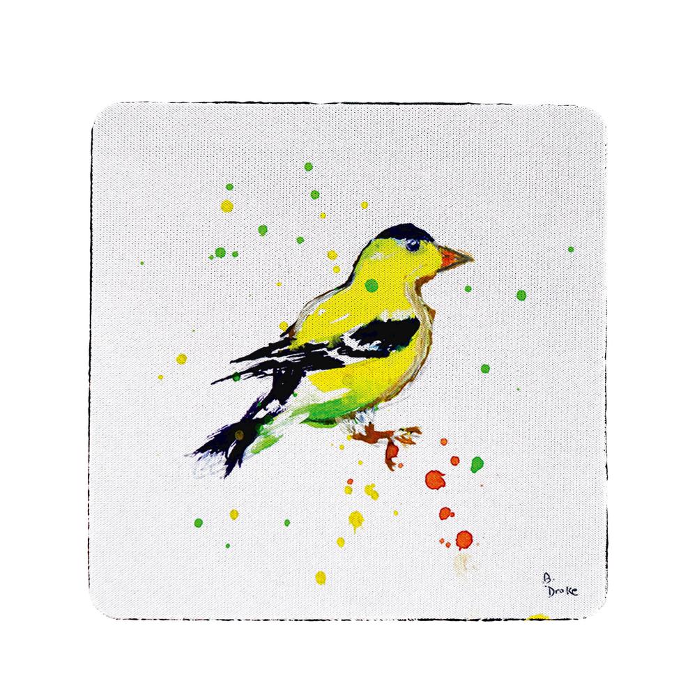 Betsy's Goldfinch Coaster Set of 4. Picture 1