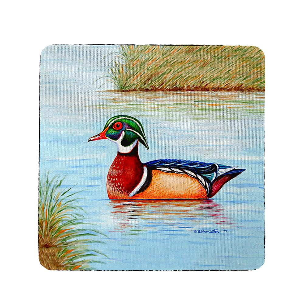 Wood Duck Coaster Set of 4. Picture 1