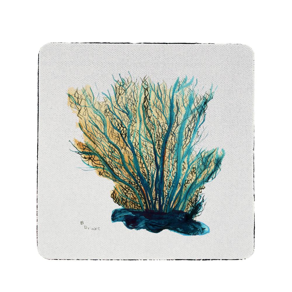 Blue Coral Coaster set of  4. Picture 1