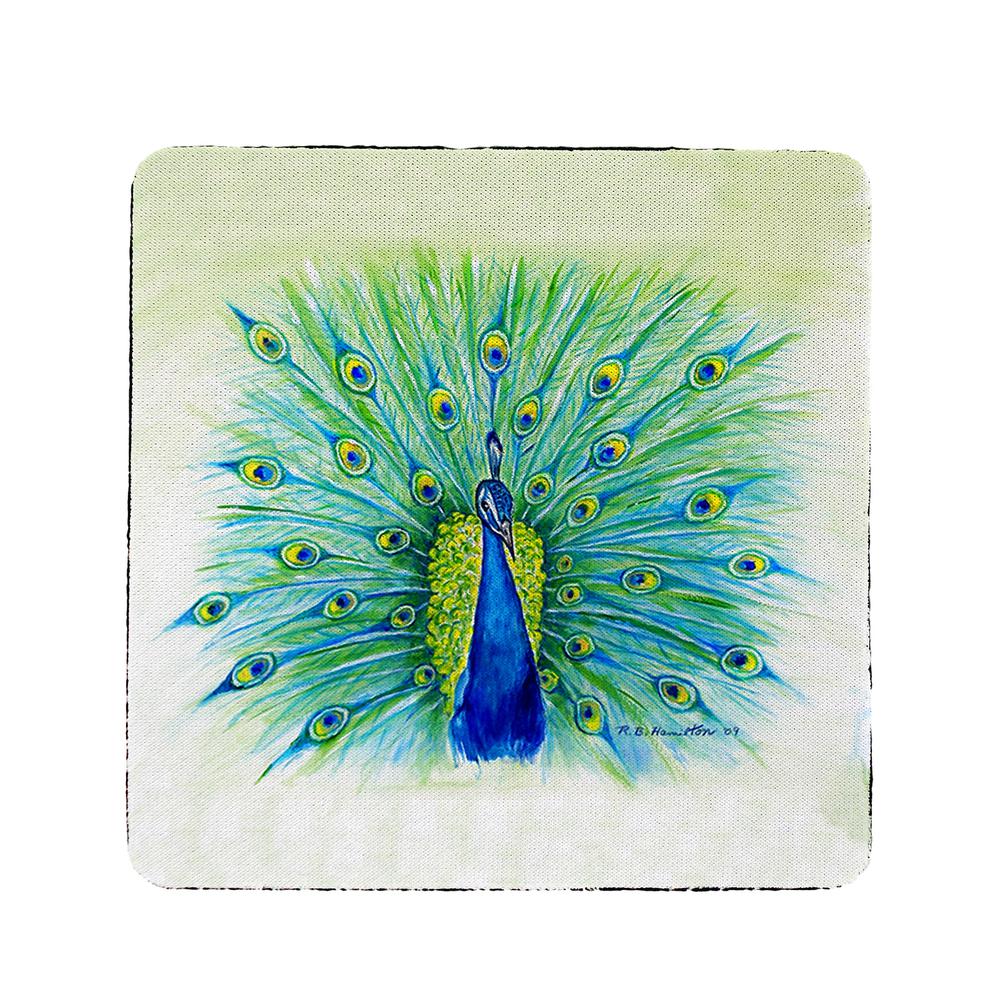 Peacock Coaster Set of 4. Picture 1