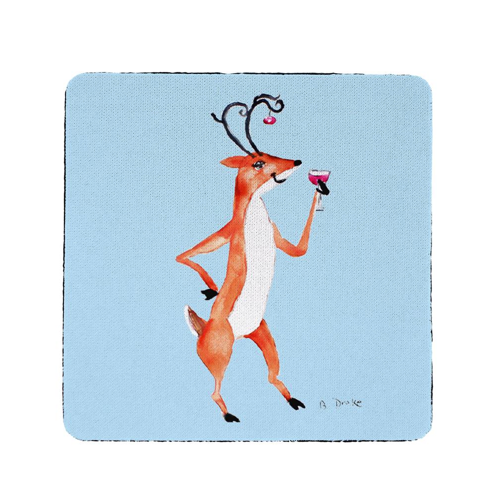 Deer Party Coaster Set of 4. Picture 1