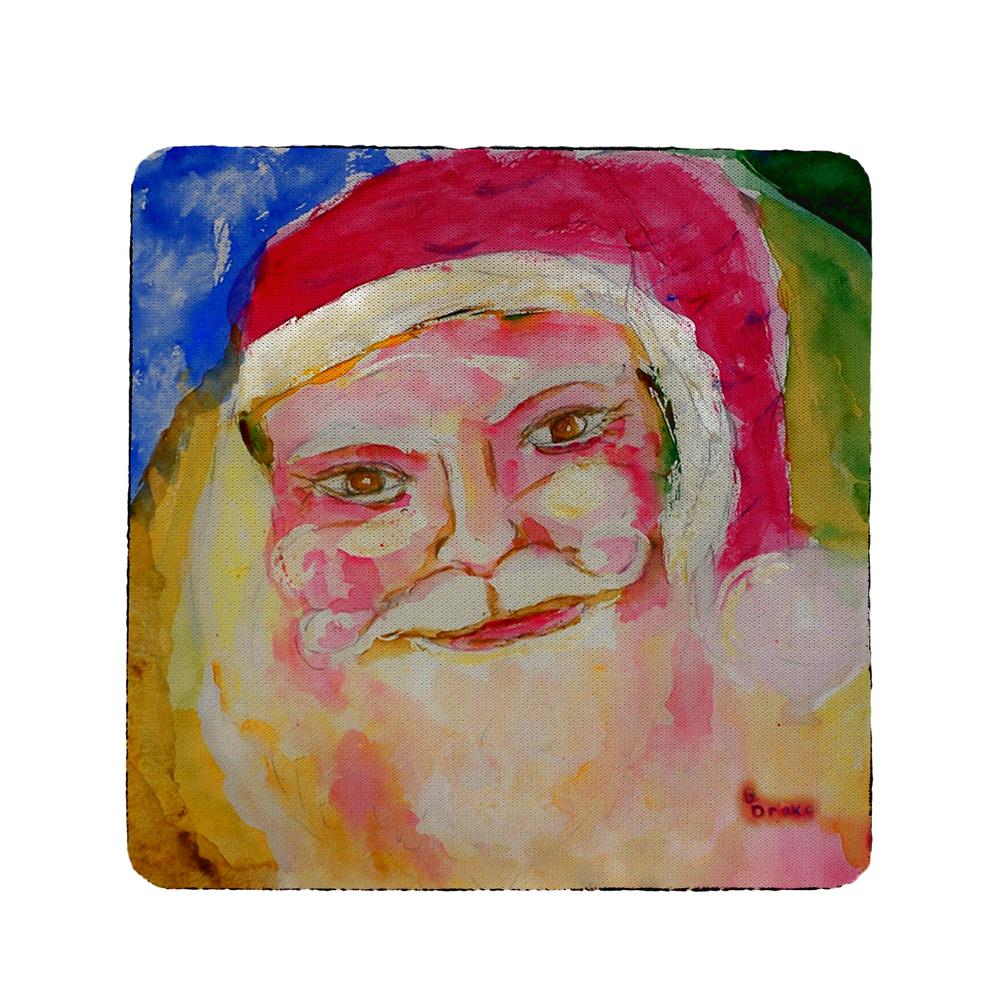 Santa Face Coaster Set of 4. Picture 1